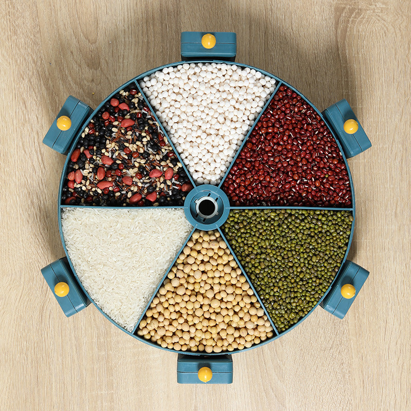 🍚 Wall‑Mounted Grain & Cereal Dispenser – Rotating Dry Food Storage for Kitchen