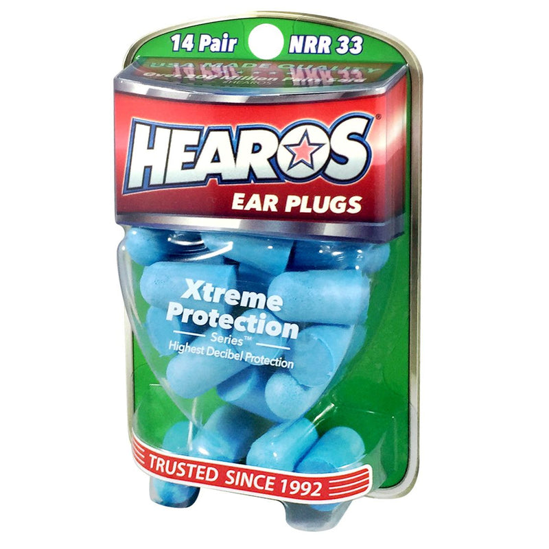 Hearos Hearos Xtreme Protection Series Ear Plugs 14-Pair Foam Earplugs White Smoke