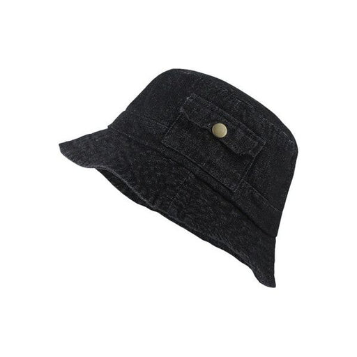 Aili's Corner Pocket Accent Denim Bucket Hat