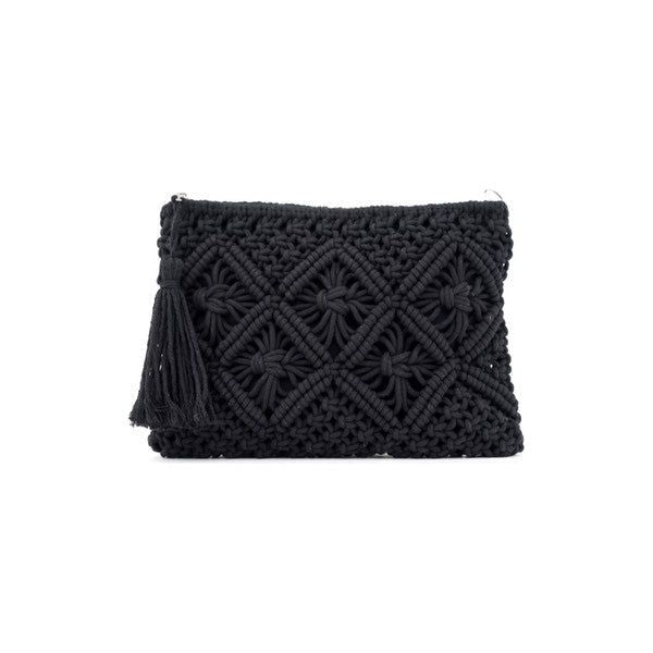 Macrame Tassel Clutch