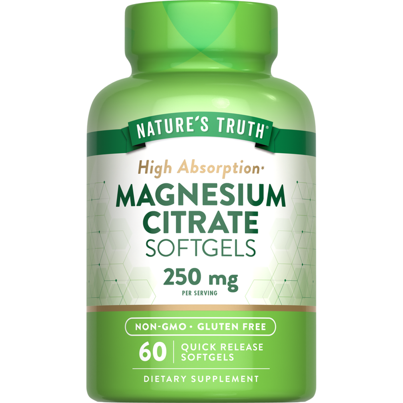 Nature's Truth Nature's Truth Magnesium Citrate, High Absorption, 250 Mg, Softgels Vitamins & Supplements