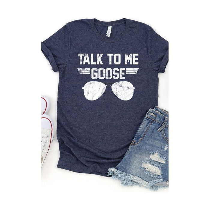 Talk to Me Goose White Ink Graphic Tee PLUS