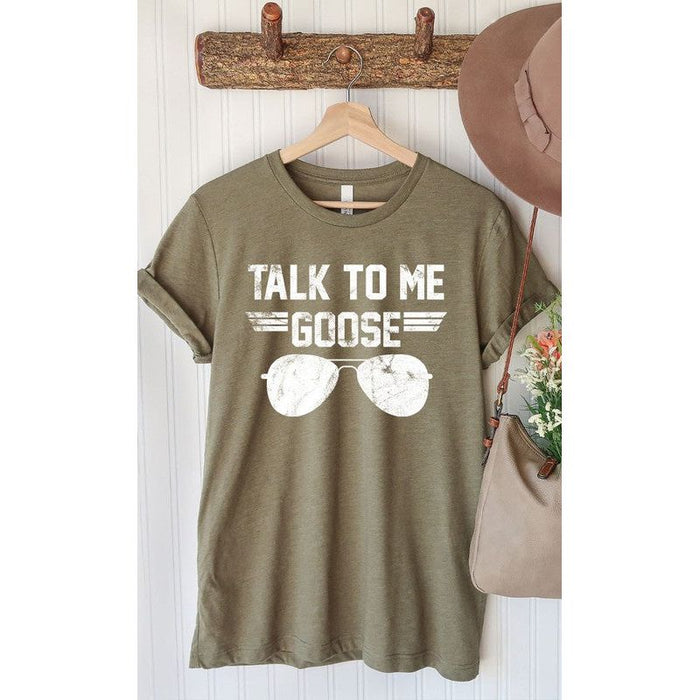 Talk to Me Goose White Ink Graphic Tee PLUS