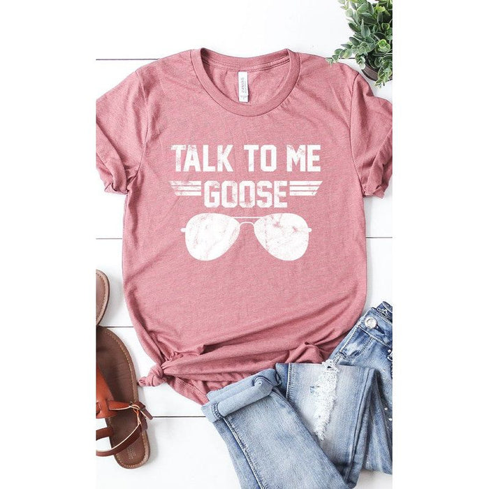 Talk to Me Goose White Ink Graphic Tee PLUS