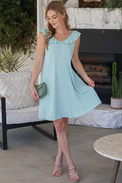 Ruffle Collar Summer Dress