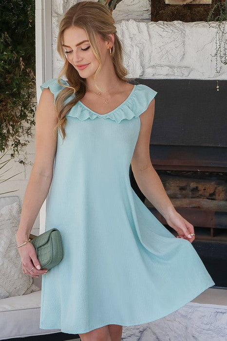 Ruffle Collar Summer Dress