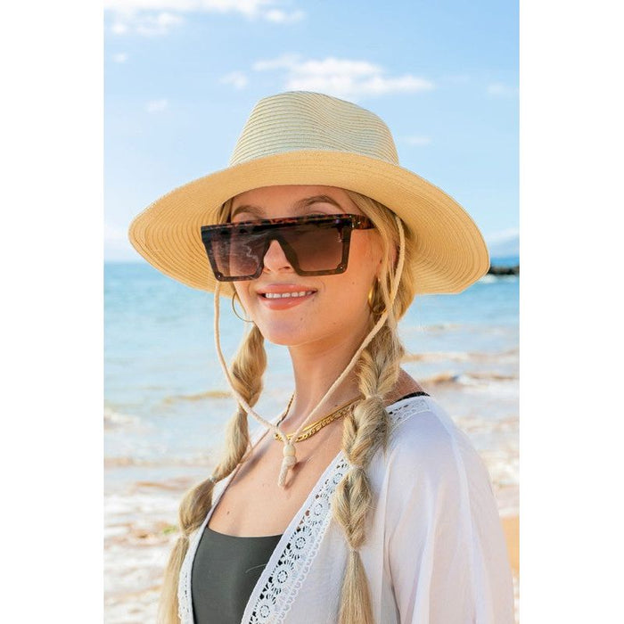 Drawstring Panama Hat