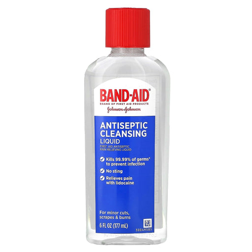 Band-Aid Band-Aid Brand Pain Relieving Antiseptic Cleansing Liquid, 6 Oz First Aid