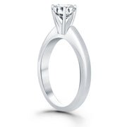 Bids.com 14k White Gold Solitaire Cathedral Engagement Ring Rings