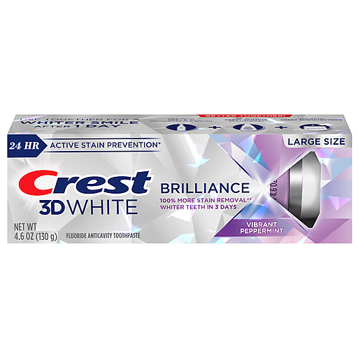 Crest Crest 3D White Brilliance Vibrant Peppermint Teeth Whitening Toothpaste - 4.6 Ounce Toothpaste