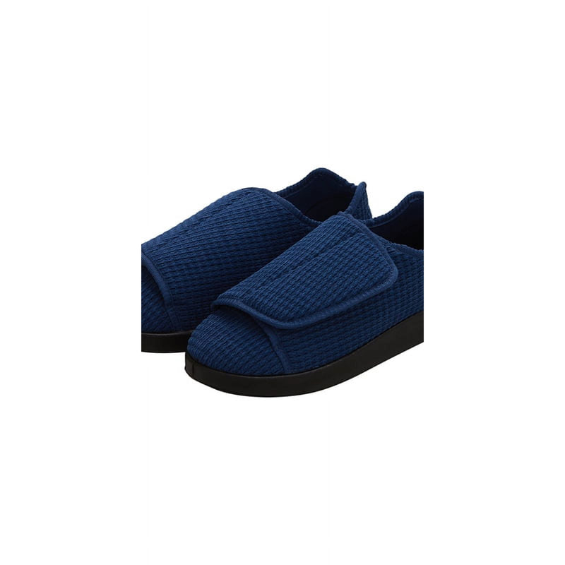 Silvert s Silvert s Men’s Double-Extra Wide Slip-Resistant Slippers For Seniors 10 Navy Shoes White Smoke