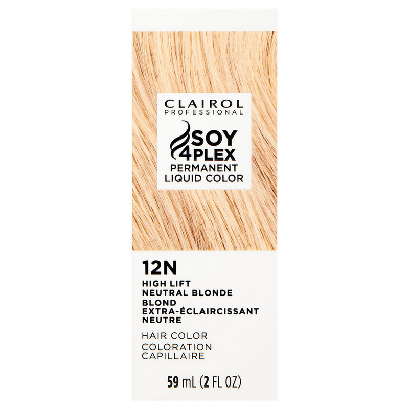 Clairol Professional Clairol Professional Soy4Plex 12N/HL-N High Lift Neutral Blonde LiquiColor Permanent Hair Color Hair Color White Smoke