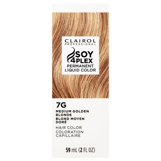 Clairol Professional Clairol Professional Soy4Plex 7G/41G Medium Golden Blonde LiquiColor Permanent Hair Color Hair Color White Smoke