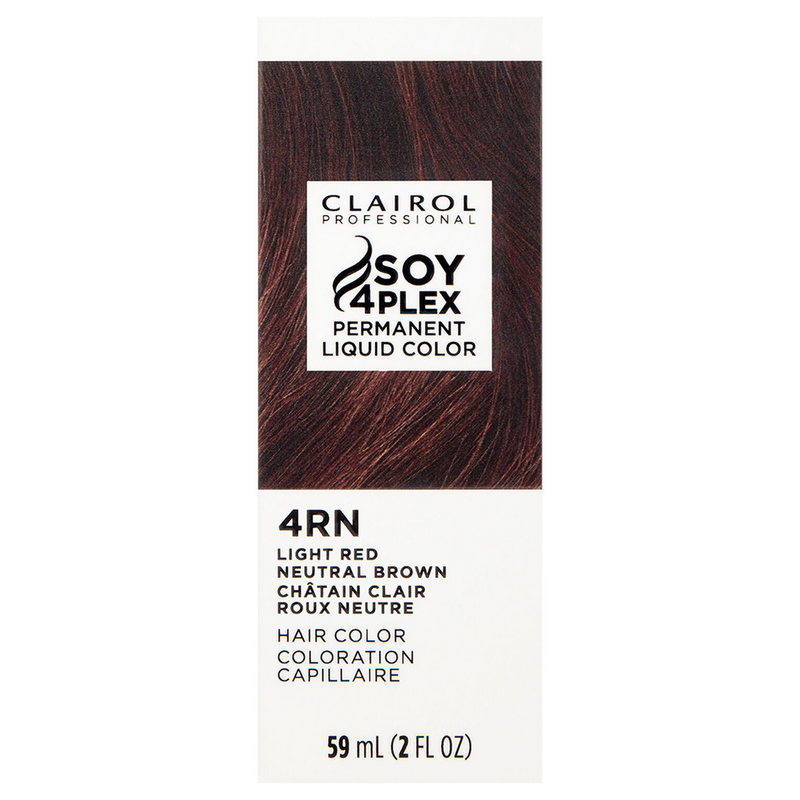 Clairol Professional Clairol Professional Soy4Plex 4RN/47R Light Red Neutral Brown LiquiColor Permanent Hair Color Hair Color White Smoke