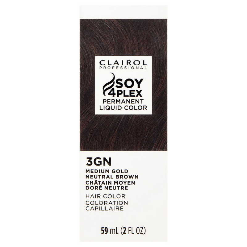 Clairol Professional Clairol Professional Soy4Plex 3GN/39G Medium Gold Neutral Brown LiquiColor Permanent Hair Color Hair Color White Smoke