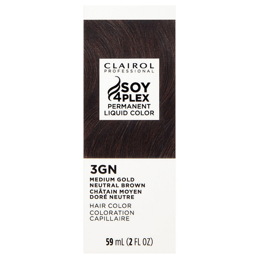 Clairol Professional Clairol Professional Soy4Plex 3GN/39G Medium Gold Neutral Brown LiquiColor Permanent Hair Color Hair Color White Smoke
