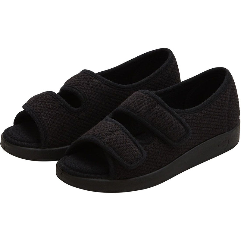 Silvert s Silvert s Womens Easy Closure Sandal For Indoors & Outdoors Black Medical Supplies