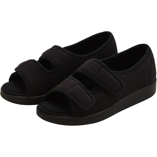 Silvert s Silvert s Womens Easy Closure Sandal For Indoors & Outdoors Black Medical Supplies White Smoke