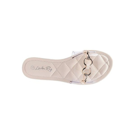 SCOTH Clear Buckled Quilted Slides