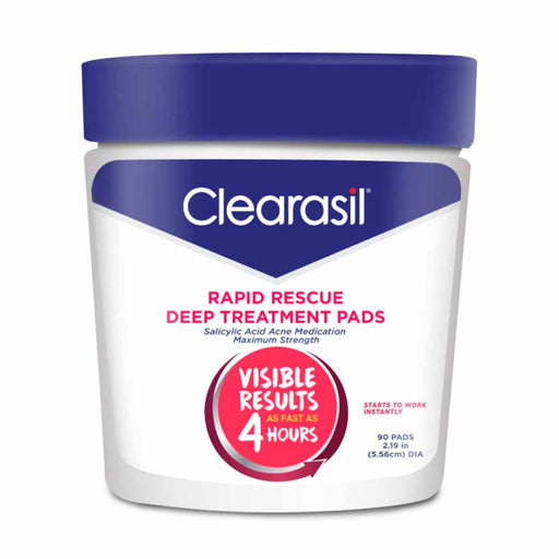 Clearasil Clearasil Rapid Rescue Deep Treatment Pads Salicylic Acid Acne Medication Maximum Strength Skin Care