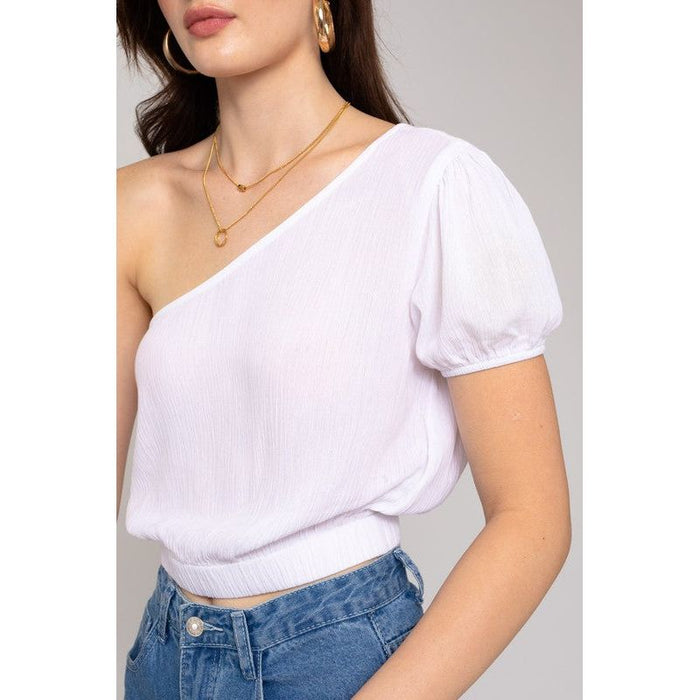 S/S One Shoulder Top