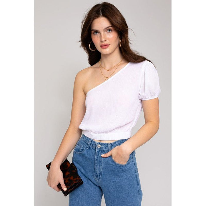 S/S One Shoulder Top