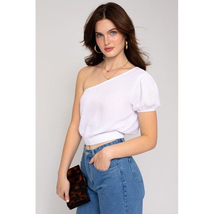 S/S One Shoulder Top