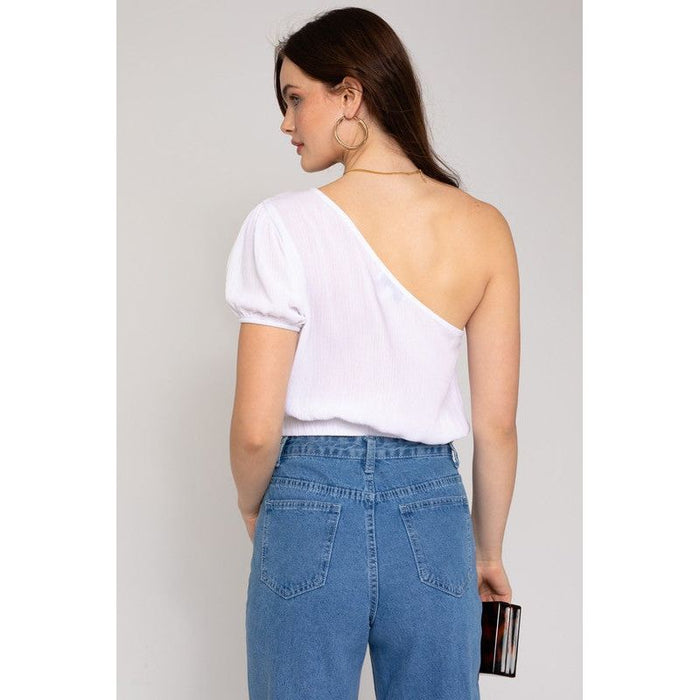 S/S One Shoulder Top