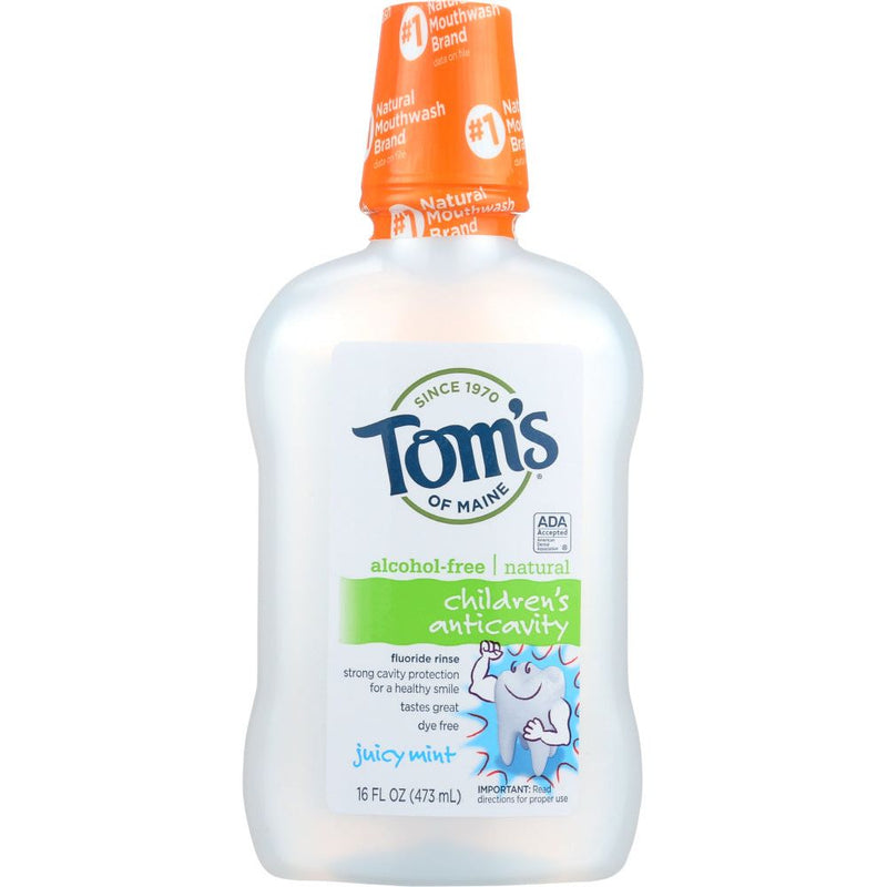 Tom's of Maine Tom's of Maine Children's Anticavity Fluoride Rinse Juicy Mint - 16 Fl Oz Mouthwash White Smoke