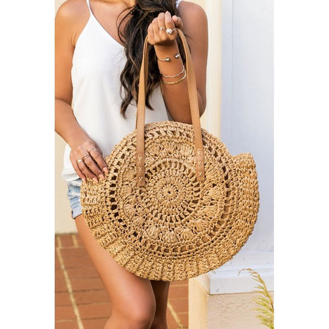 Straw Circle Tote