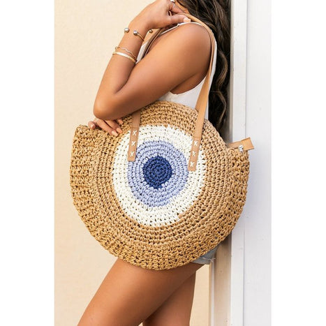 Straw Circle Tote