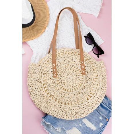 Straw Circle Tote