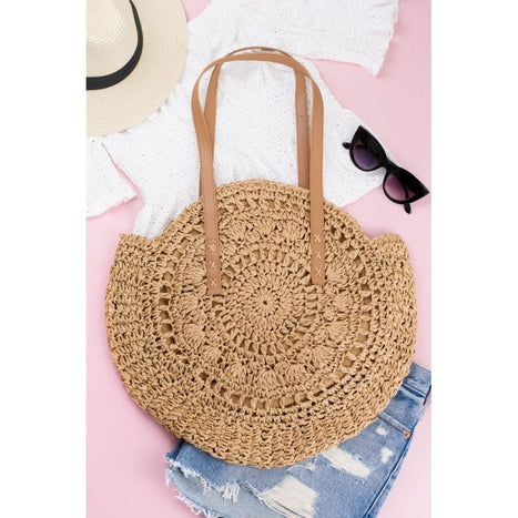 Straw Circle Tote