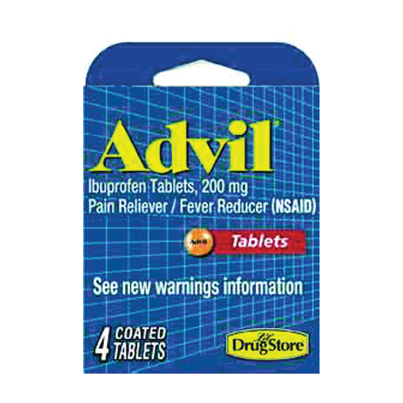 Lil Drug Store Advil Pain Relief Tablets, Ibuprofen 200mg, 4 Count Personal Care Dark Slate Blue