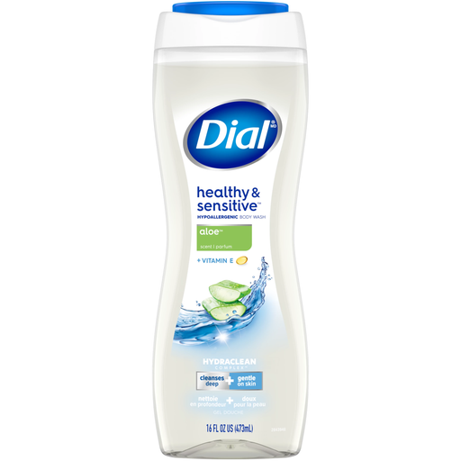 Dial Dial Clean + Gentle Body Wash, Aloe Scent, 16 Fl Oz Body Wash