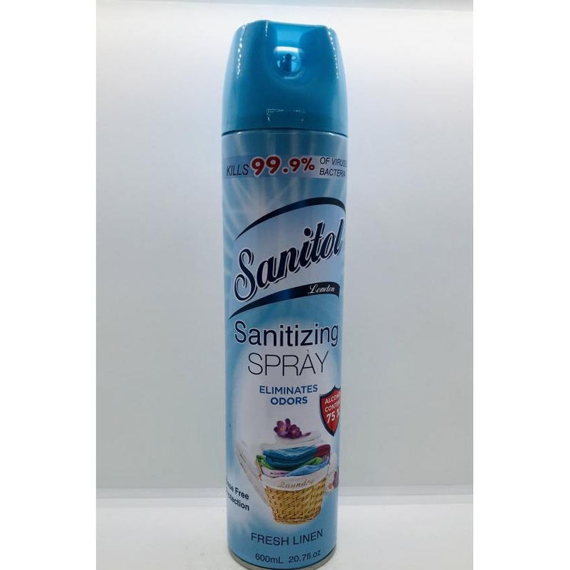 0 Sanitol Sanitizing Spray Eliminates Odors 600ml