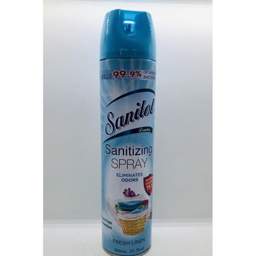 0 Sanitol Sanitizing Spray Eliminates Odors 600ml
