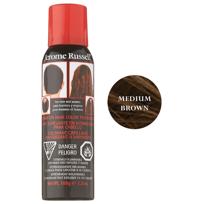 Jerome Russell Jerome Russell Spray On Hair Color Thickener, Medium Brown, 3.5 Oz Hair Color White Smoke