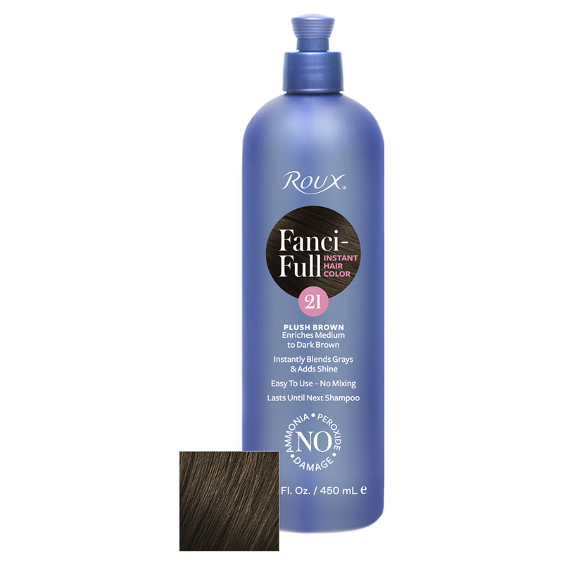Roux Roux Fanci-full Rinse Temporary Hair Color Plush Brown 15 Oz Hair Color White Smoke