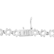Bids.com IGI Certified 14K White Gold 8.0 Cttw Pave Set Round-Cut Diamond Cluster Graduating Riviera Statement Necklace (H-I Color, I1 Clarity) Necklaces