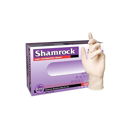 Shamrock Shamrock Powder Free Latex Gloves, Small First Aid White Smoke