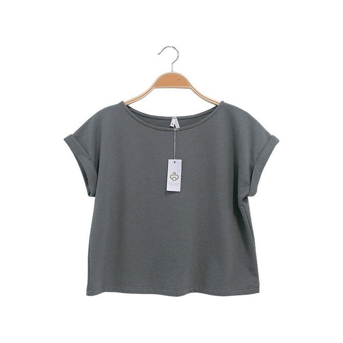 Brushed Organic Hemp Loose Fit Crop Top