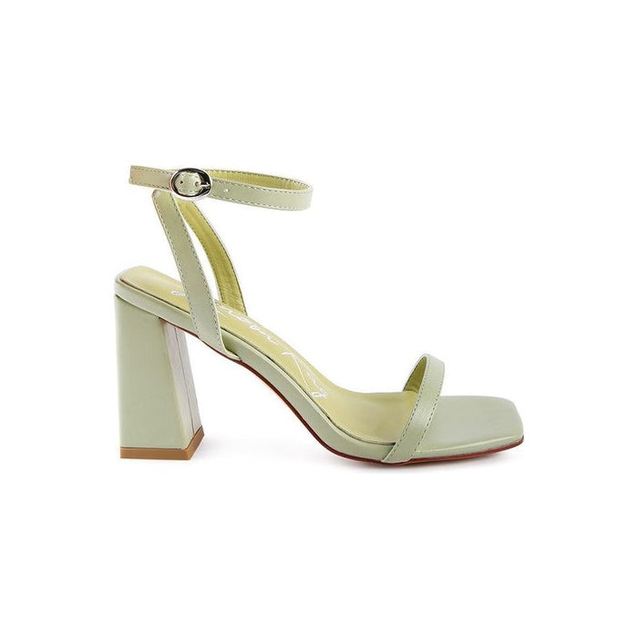 Block Heel Ankle Strap Sandals