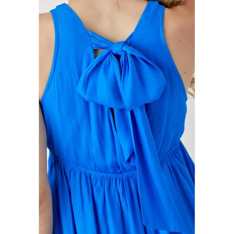 V Neck Smock Sleeveless Dress