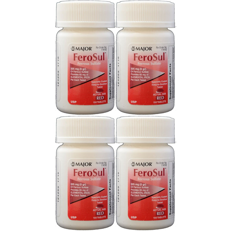 Major Major FeroSul Ferrous Sulfate 325mg, 100 Tablets Health & Beauty