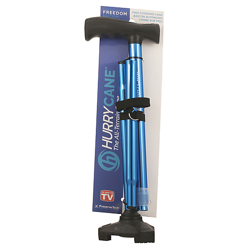 HurryCane HurryCane Freedom Edition Folding With T Handle, Blue Canes & Walking Sticks