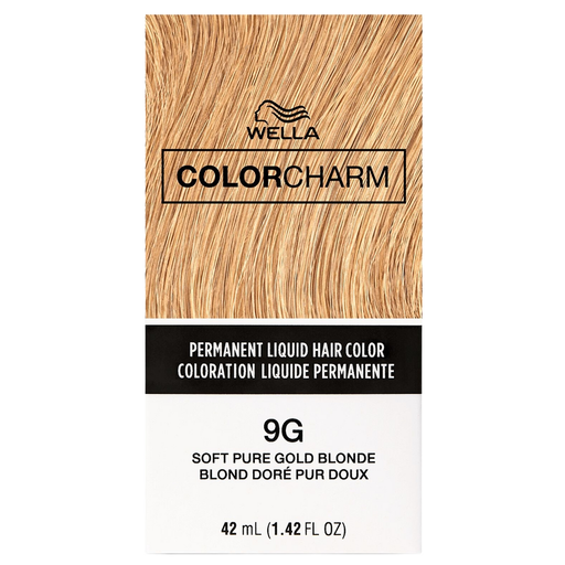 Wella Wella ColorCharm Permanent Liquid Hair Color 9G/Pure Gold Blonde, 42mL Hair Color White Smoke