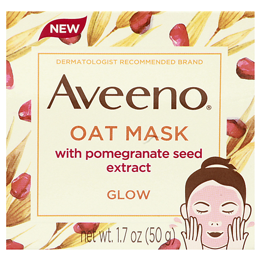 Aveeno Aveeno Oat Mask, Glow, With Pomegranate Seed Extract 1.7 Oz Masks
