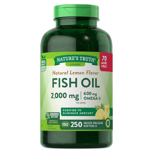 Nature's Truth Nature's Truth Fish Oil 2,000 Mg Lemon Vitamins & Supplements