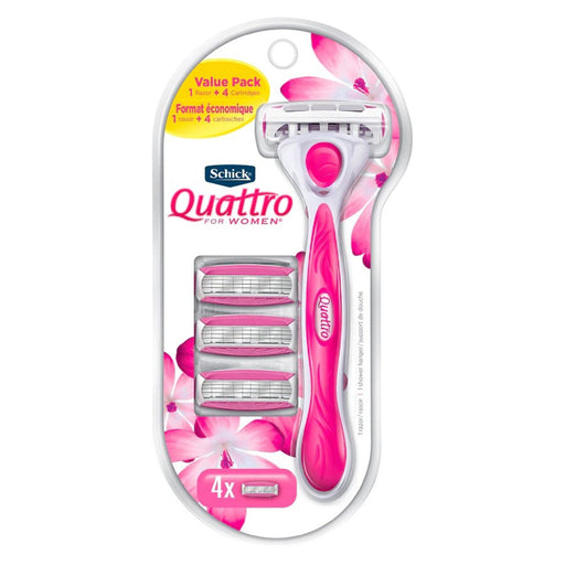 Schick Schick Quattro For Women Razor Value Pack With 4 Blade Refills Shaving & Grooming